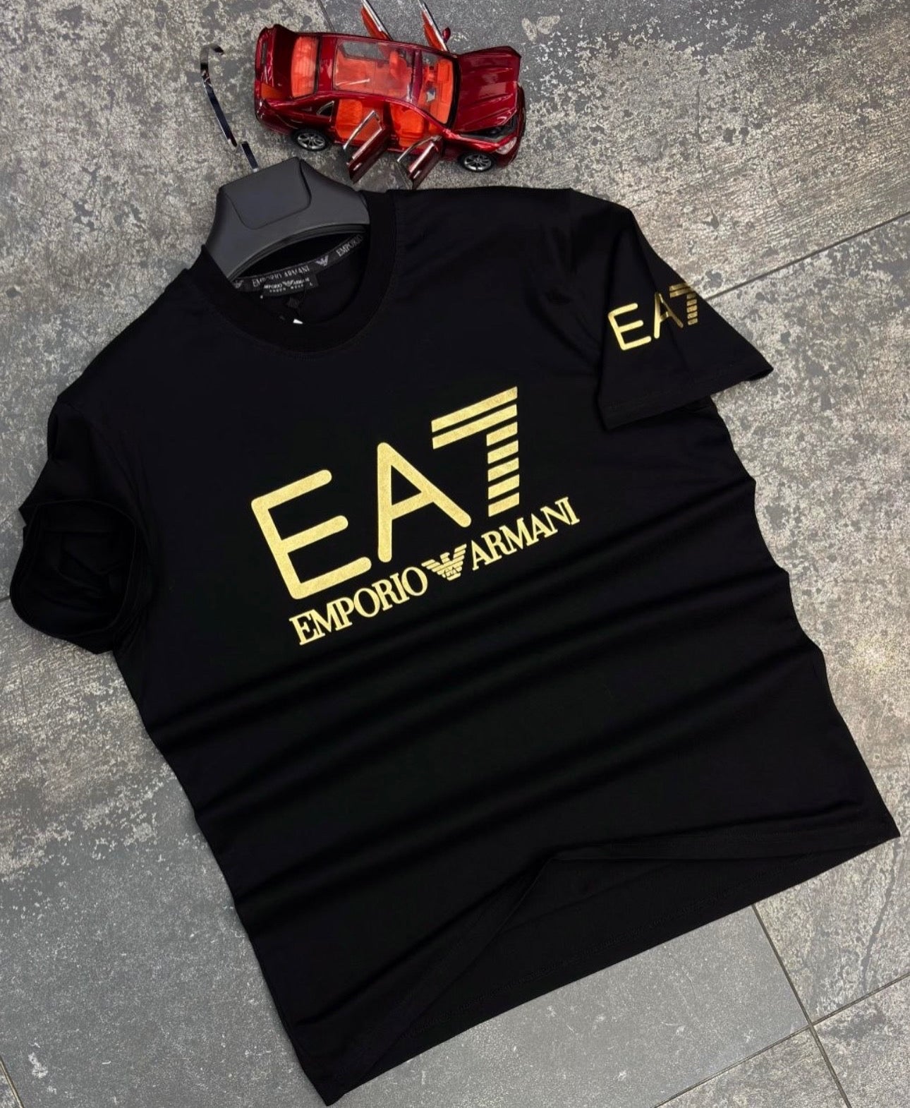 Ea7 Siyah Tshırt 24/1 Kumaş